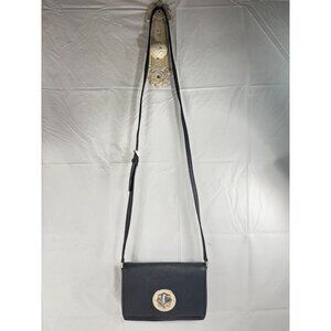 Kate Spade New York Newbury Lane Sally Black Turn Lock Leather Crossbody Bag